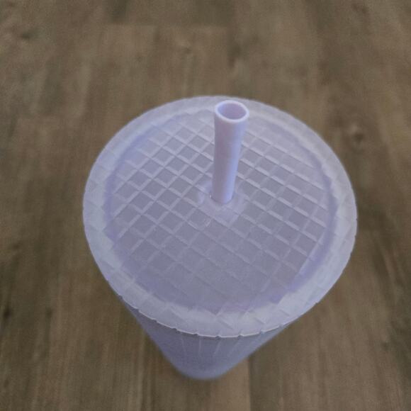 Starbucks '22 Spring White Unicorn Iridescent Grid Soft Touch Tumbler Venti 24oz - Picture 6 of 6